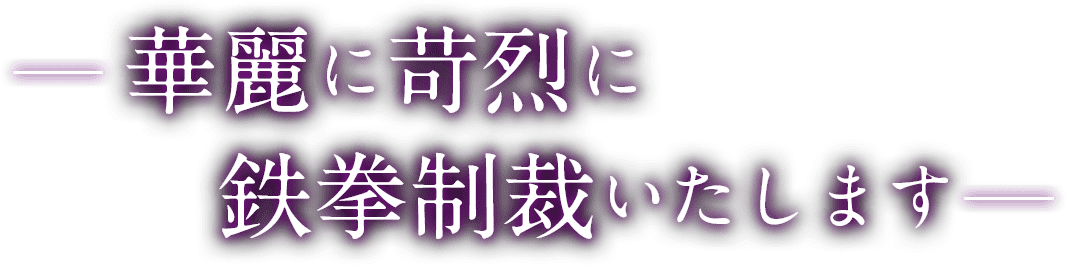 華麗に苛烈に鉄拳制裁いたします